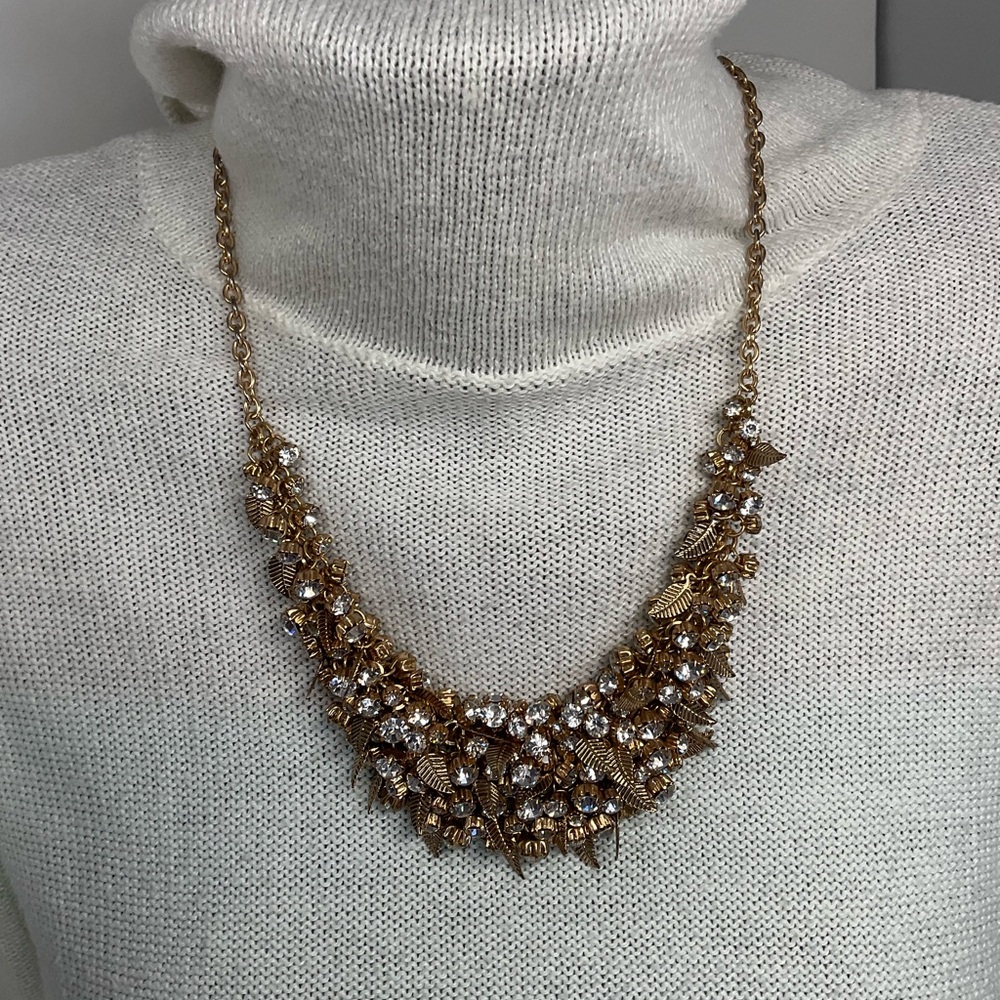 Gold and diamonds necklace. Dressy. 24” long.
